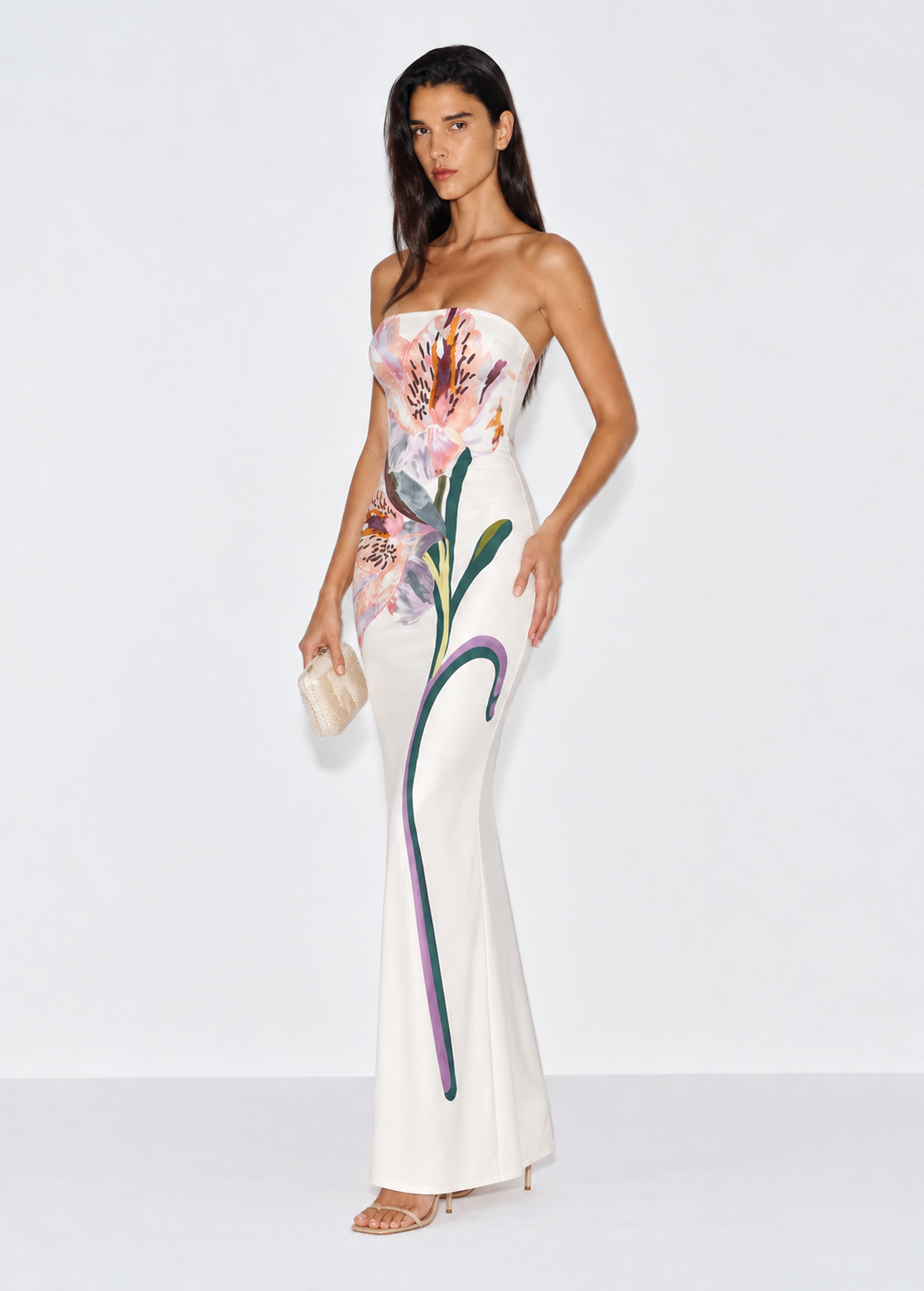 Sonnet Embroidered Midi Dress - White