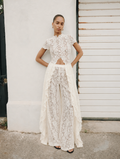 Loana Lace Top & Pants Set - White