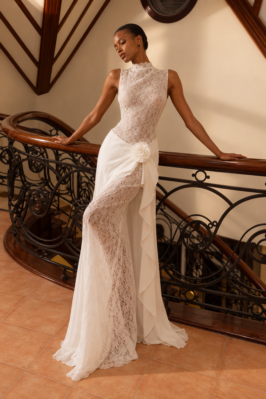 Alaia Lace Maxi Dress
