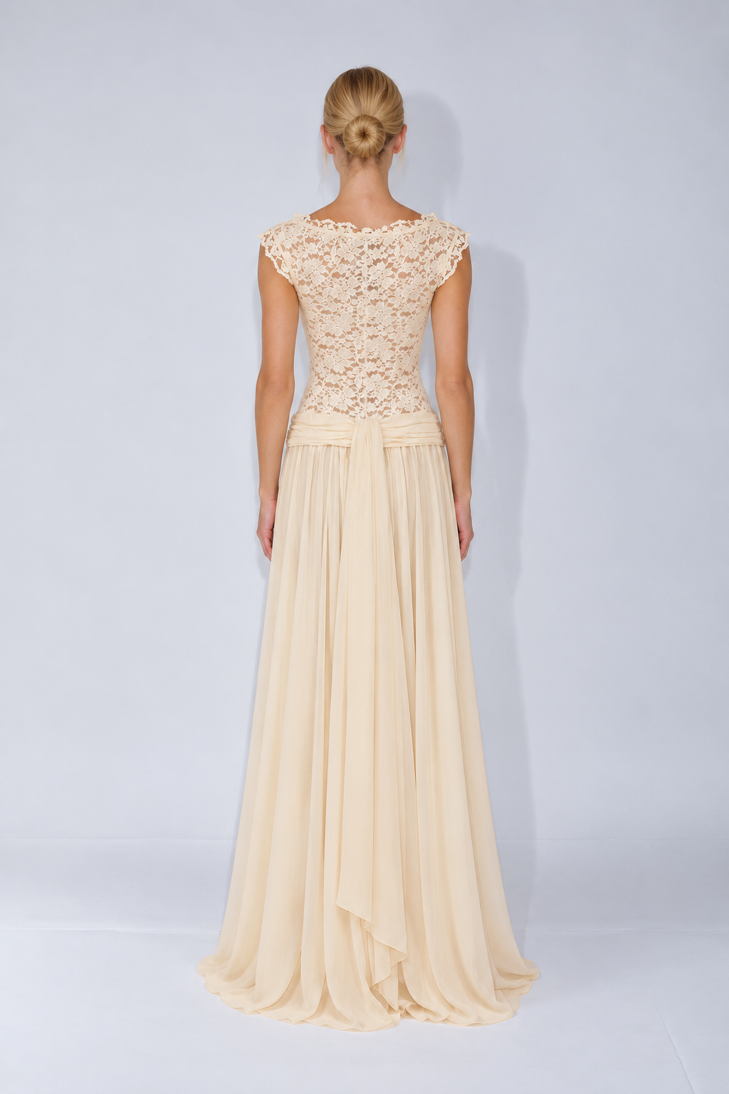 Seraphina Lace Maxi Dress - Almond