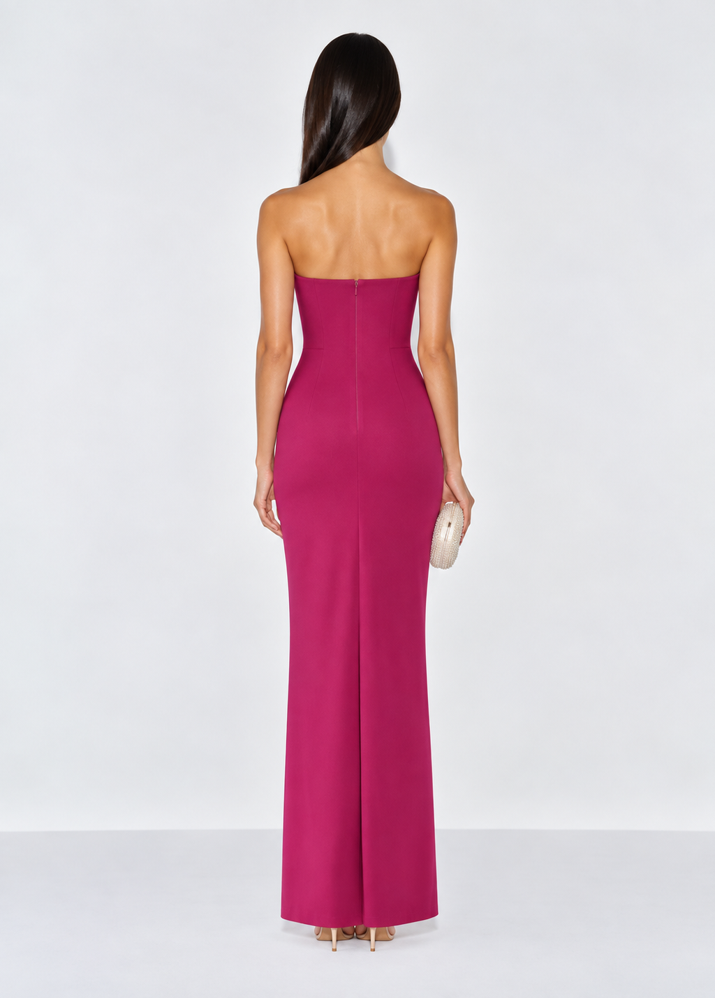 Sonnet Embroidered Midi Dress - Raspberry