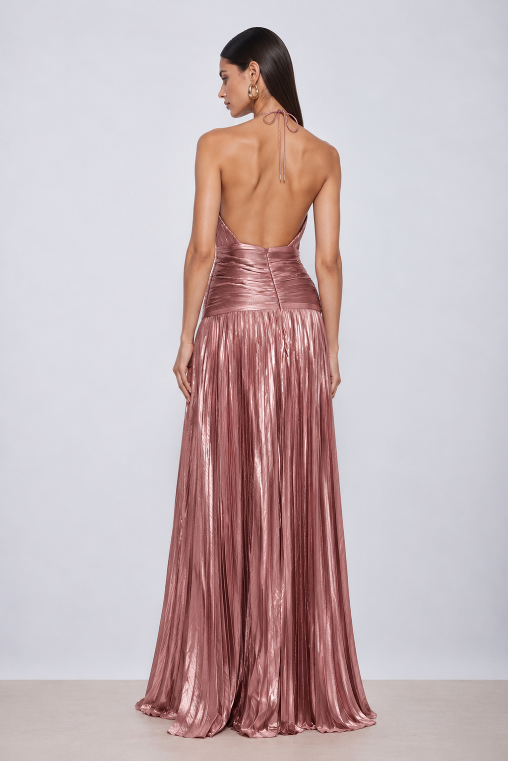 Martha Pleated Maxi Dress - Rosie