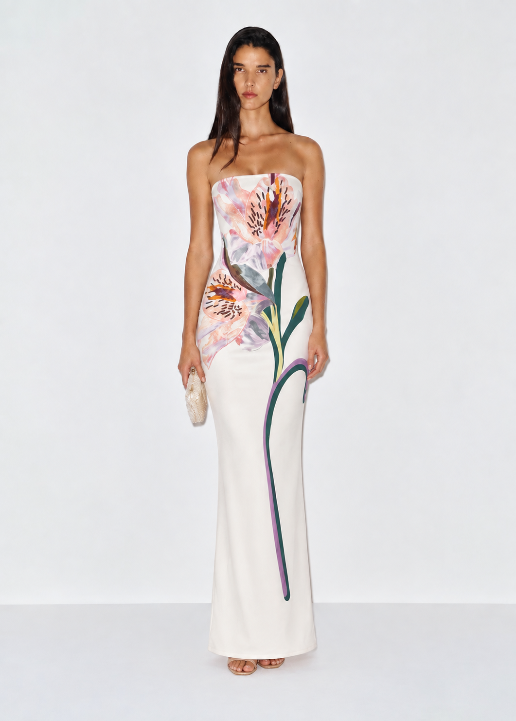 Sonnet Embroidered Midi Dress - White